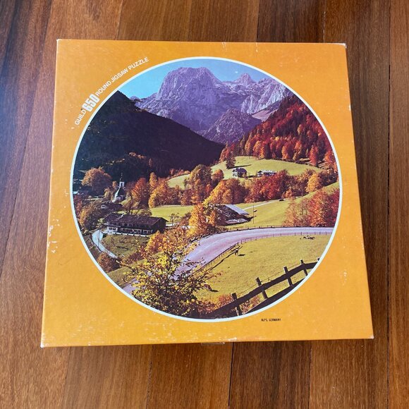 Whitman Other - Vintage Whitman Guild Round Alps, Germany 650 Piece Puzzle